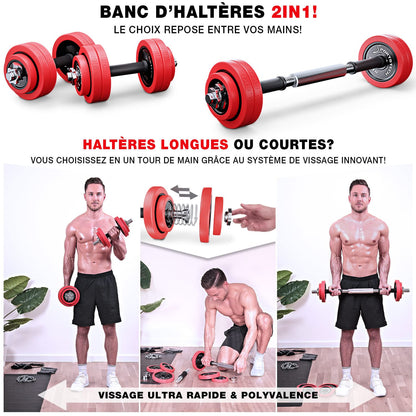 Haltères 2x10kg Titan