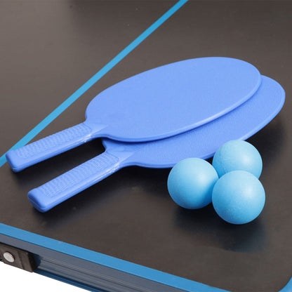 Mini Table de Ping-Pong Pliable - Set Complet avec Raquettes et Filet