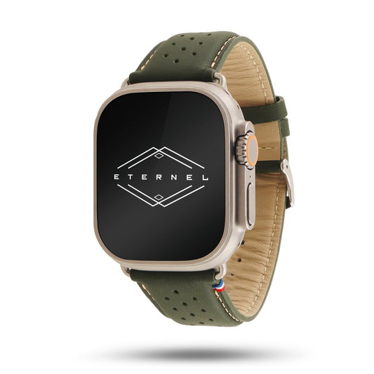 Bracelet Apple Watch cuir perforé